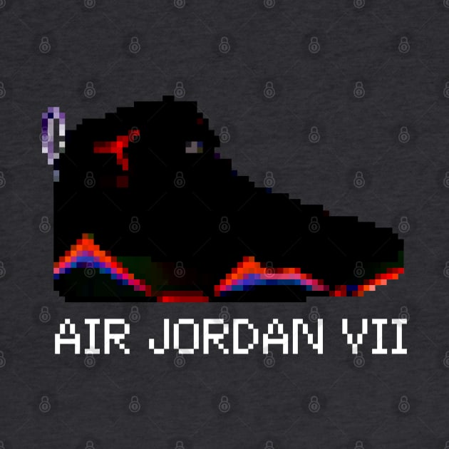 AIR JORDAN VII RETRO PIXELATED ART SHOE COLLECTION by Buff Geeks Art